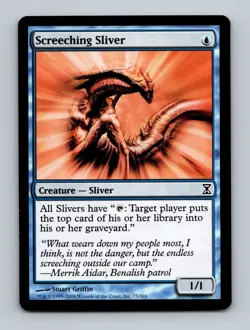 Screeching Sliver Time Spiral Non-Foil MTG NM - Image 1