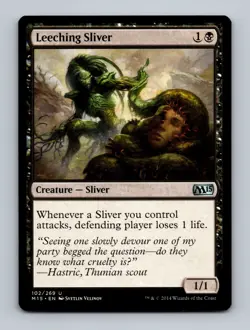Leeching Sliver Magic 2015 (M15) Non-Foil MTG NM - Image 1