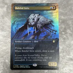 MTG Baleful Strix (Borderless Foil) Commander: Bloomburrow 86 NM - Image 1