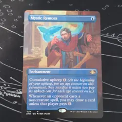 Wizards of the Coast Mystic Remora Borderless Rare Dominaria Remastered #420 Bl… - Image 1