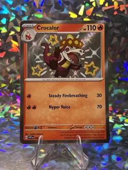 Pokemon Crocalor SVP 080 Paldean Fates Shiny Holo Black Star Promo - Image 1