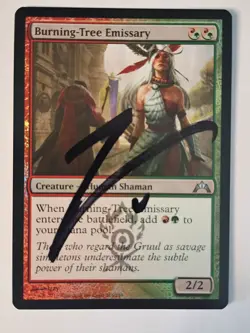 Magic The Gathering - 1x Signed Foil Burning-Tree Emissary (mtg) Gatecrash - Image 1