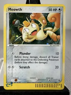 Pokemon TCG Meowth #013 Black Star Promo Holo 2003 MP E Reader - Image 1
