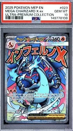Pokemon Mega Charizard X ex 023 Promo Holo Me: Mega Evolution PSA 10 - Image 1