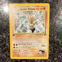 Giovanni's Machamp 6/132 Gym Challenge Holo Rare 1st Edition 100 HP (EN) 1999 - Image 2