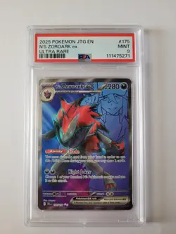 N's Zoroark ex 175/159 Ultra Rare PSA 9 - 2025 Pokemon Journey Together (5271) - Image 1