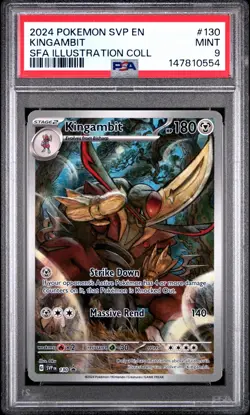 PSA 9 Kingambit #130 Pokemon Promo Shrouded Fable Illustration Collection 2024 - Image 1