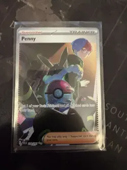 Pokemon TCG Penny 239/091 Paldean Fates Special Illustration Rare Holo - Image 1