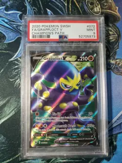 Grapploct V Full Art PSA 9 Mint 2020 Pokemon TCG Champion's Path 072/073 2020 - Image 1