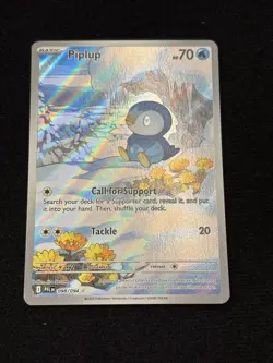Pokemon Piplup Illustration Rare Full Art Holo Me02: Phantasmal Flames 098/094 - Image 2