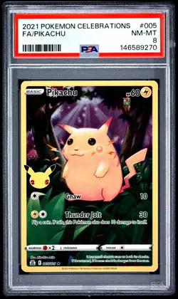 Pikachu 005 Celebrations Pokemon PSA 8 - Image 1