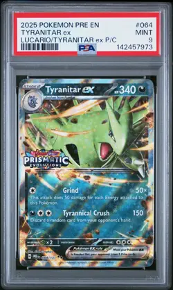 Tyranitar EX 064/108 Lucario & Premium Collection Pokemon PSA 9 - Image 1