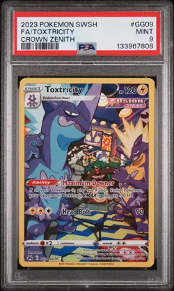 Toxtricity GG09/GG70 Sword Shield Crown Zenith Pokemon PSA 9 - Image 1