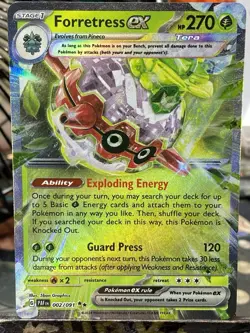 Forretress ex 002/091 Holo Paldean Fates Pokemon TCG Scarlet Violet - Image 1