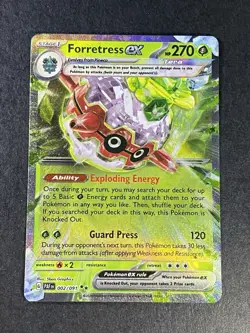 Forretress ex 002/091 Holo Paldean Fates Pokemon TCG Scarlet Violet - Image 2
