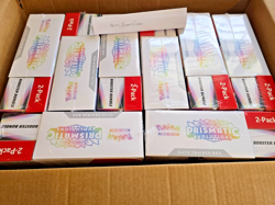Pokemon Prismatic Evolutions ETB & Booster Bundle! Costco 2-pack Lot of 8 - Image 1