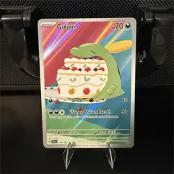 Pokemon Gulpin 154/142 Sv07: Stellar Crown Illustration Rare Holo Basic 70 HP - Image 1