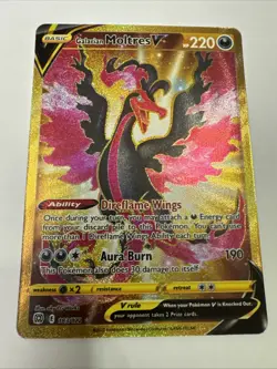 Pokemon Galarian Moltres V 183/172 Brilliant Stars Secret Rare Holo 220 HP - Image 1