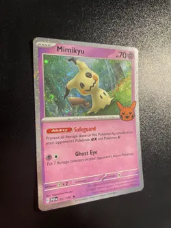 Pokemon Mimikyu 🌀double swirl🌀037/091 🎃Trick Or Trade🎃 2024 Holo Promo LP-NM - Image 3