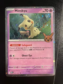 Pokemon Mimikyu 🌀swirl🌀037/091 🎃Trick Or Trade🎃 2024 Holo Promo - LP-NM - Image 2