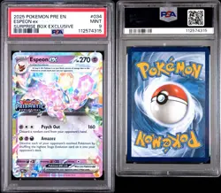 Pokemon Sv: Prismatic Evolutions Espeon ex 034/131 Holo PSA 9 2025 - Image 3