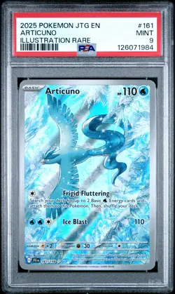 2025 POKEMON JTG EN-JOURNEY TOGETHER ILLUSTRATION RARE #161 ARTICUNO PSA 9 - Image 1