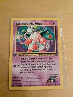 SABRINA'S MR. MIME 59/132 GYM CHALLENGE POKEMON LP 1st Edition - Image 1