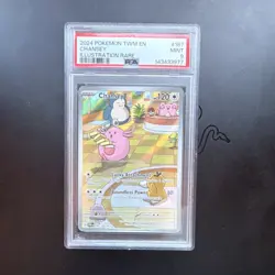 Pokemon TCG Chansey 187/167 SV06 Twilight Masquerade Illus Rare Holo PSA 9 - Image 1
