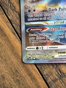 Pokemon Darkrai VSTAR GG50/GG70 Galarian Gallery Crown Zenith Full Art 🔥🔥 - Image 5