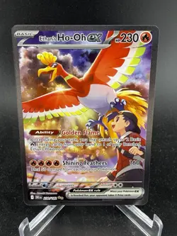 Pokemon TCG Ethan's Ho-Oh ex 230/182 Sv10 Destined Rivals Holo SIR Full Art - Image 1