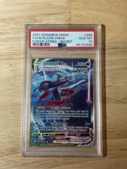 Pokemon TCG Inteleon VMAX Fusion Strike Alt Art 266/264 PSA 10 - Image 1