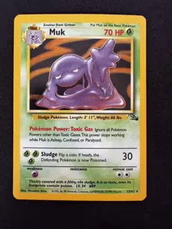 1999 POKEMON FOSSIL 13 MUK-HOLO COSMOS - Image 1