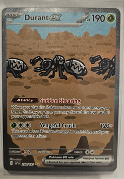 Pokemon Durant ex 236/191 SV08 Surging Sparks SIR Full Art Holo 190HP EN - Image 1
