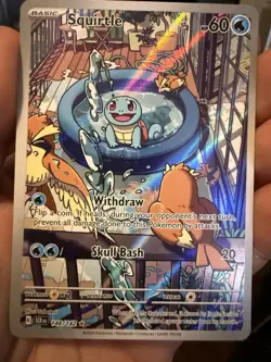 Squirtle 148/142 Sv07: Stellar Crown Illustration Rare Full Art Holo 60 HP - Image 1