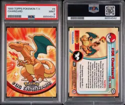 1999 Topps Pokemon TV Charizard #6 PSA 9 MINT - Image 3