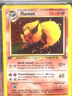 PSA 6 Jungle Flareon Holo 1st Edition 1999 Pokemon #3 EX-MT 1999 WOTC - Image 2