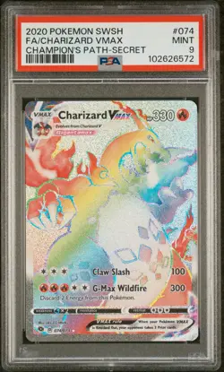 2020 Pokemon Sword & Shield Champion's Path Charizard VMAX PSA 9 - Image 1