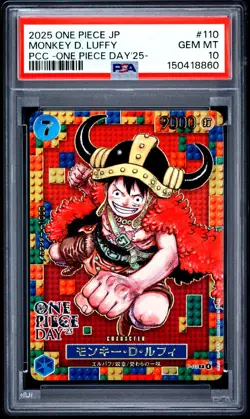 PSA 10 Monkey D. Luffy 110 One Piece Day 2025 Japanese One Piece P1 - Image 1