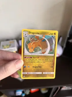 Pokemon TCG Dragonite Sun & Moon - Team Up 119/181 Holo SWIRL Rare - Image 1