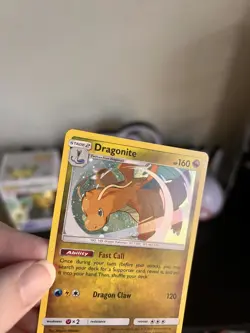 Pokemon TCG Dragonite Sun & Moon - Team Up 119/181 Holo SWIRL Rare - Image 2