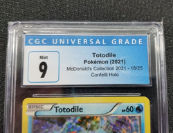 Pokemon McDonald's Collection 2021 - Totodile Confetti Holo 18/25 CGC 9 MINT - Image 2