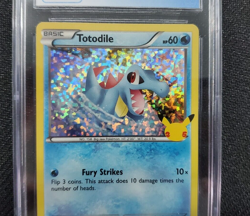 Pokemon McDonald's Collection 2021 - Totodile Confetti Holo 18/25 CGC 9 MINT - Image 3
