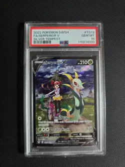 2022 Pokemon SWSH Silver Tempest Serperior V # TG13/TG30 PSA 10 - Image 1