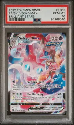 Pokemon TCG Sylveon Vmax Brilliant Stars TG15 Trainer Gallery PSA 10 GEM MINT - Image 1