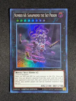 Yugioh - Number 68: Sanaphond the Sky Prison CT14-EN008 Limited Super Rare NM - Image 1