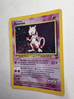 SWIRL MARK! Vintage Mewtwo Holo Pokemon card from the 1999 Base Set 10/130 - Image 5