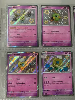 Pokemon TCG Paldean Fates Baby Shiny Psychic Evolution Line Lot 9 Cards PAF NM - Image 2