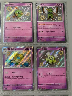 Pokemon TCG Paldean Fates Baby Shiny Psychic Evolution Line Lot 9 Cards PAF NM - Image 3
