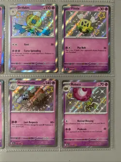 Pokemon TCG Paldean Fates Baby Shiny Psychic Evolution Line Lot 9 Cards PAF NM - Image 4