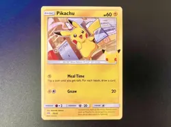 Pikachu 25/25 NON-HOLO Pokemon Card 25th Anniversary McDonalds Promo 2021 - Image 1